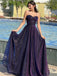 Elegant Spaghetti Straps A-line Tulle Long Prom Dresses Online, OT178