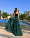 Elegant Spaghetti Straps A-line Tulle Long Prom Dresses, OT177