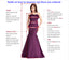 Mermaid V-Neck Off-Shoulder Lace Long Prom Dresses, OT164