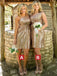 Sequin A-Line One Shoulder Short Length Bridesmaid Dresses, OT336