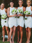 Chiffon Beteau Pleats Short Bridesmaid Dresses, OT271
