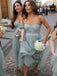 Tulle Strapless Rhinestone Floor Length Bridesmaid Dresses, OT269