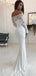 Mermaid Off-shoulder Long Sleeves Lace Top Wedding dresses, WD0417