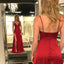 New Arrival Charming Floor-length Sexy V-neck Backless Spaghetti Strap Sleeveless Prom Dress, PD0419