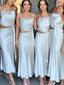 Elegant Halter Sleeveless Long-length Bridesmaid Dresses, BG062
