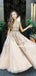 A-line Beteau-neck Sleeveless Lace-up Back Appliques Prom Dresses, PD0645