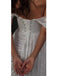 Elegant Off Shoulder A-line Sequined Side Slit Prom Dress, WD0473