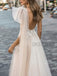 Elegant One Shoulder Tulle Long Prom Dresses, OL269