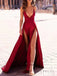 Charming Red A-line V-Neck Prom Dresses, OL308