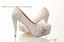 Lace Women Wedding Bridal Shoes With Pointed Toes, S019
