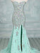 Elegant Mermaid Side Slit Sweetheart Prom Dresses, OL214