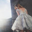 A-ling short V-neck prom dress, Backless sleeveless Mini Homecoming Dresses, HD0331
