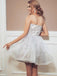 Sweetheart Embroidery Top Sleeveless Tulle Skirt Short Homecoming Dresses, HD0455