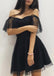 New Arrival Off-shoulder Sleeveless Simple Short Tulle Homecoming Dresses, HD0470