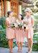 New Arrival V-neck Cheap short pink chiffon simple bridesmaid dresses, sleeveless bridesmaid dresses, BD0427
