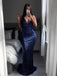 Mermaid Sequin Backless Custom Evening Prom Dresses, Long Prom Dresses, OL083