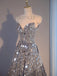 Sparkly Black A-line Long Prom Dresses, OL336
