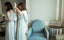 A-line Off-shoulder Floor-length Lace-up Back Long Chiffon Bridesmaid Dresses, BD0608
